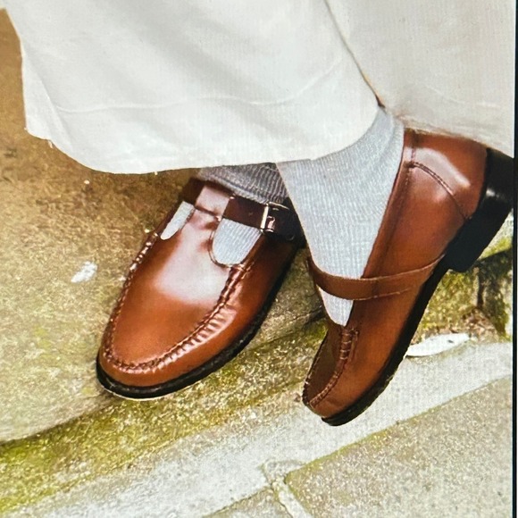 G.H.BASS Weejuns Mary Jane loafers In Whiskey Brow NWOB - Size 10M - Picture 1 of 11